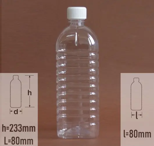 sticle PET 1 litru capac protectie copii alb